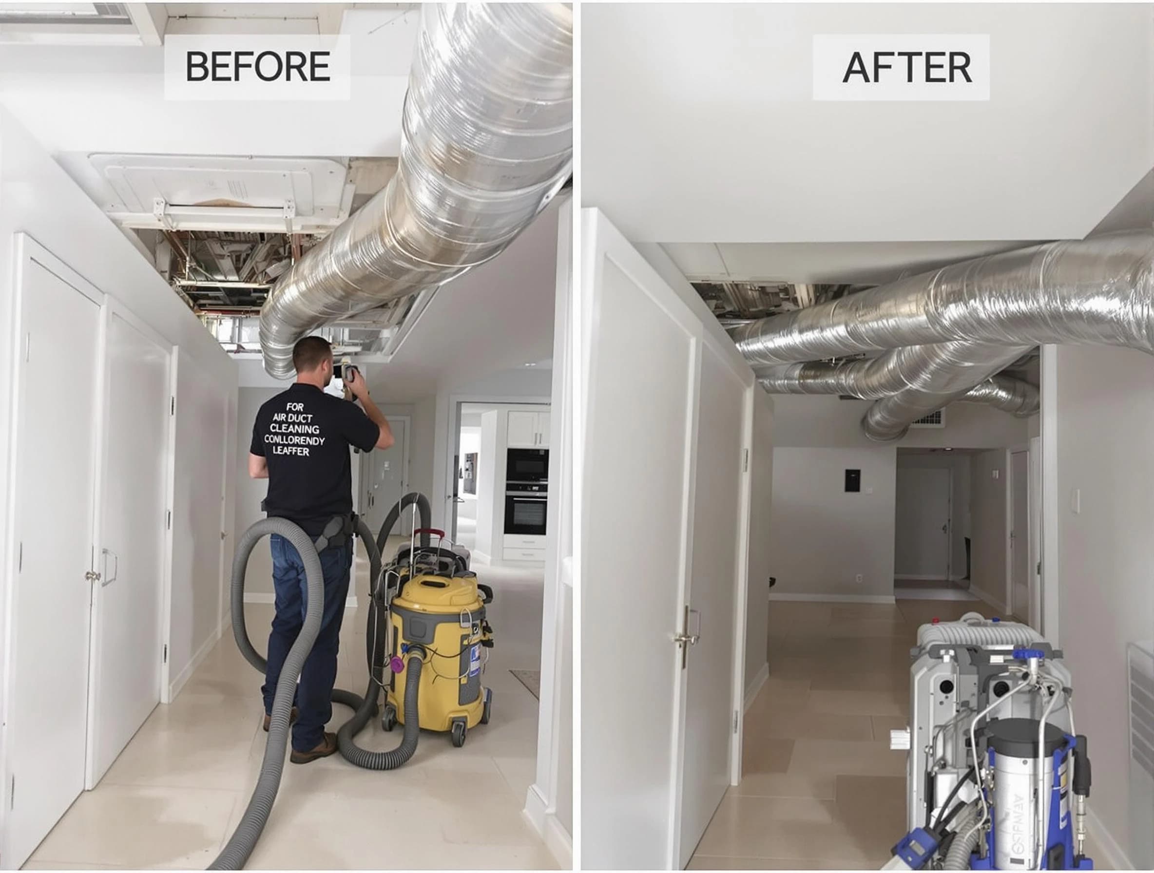 Brentwood Air Duct Cleaning professional performing thorough air duct cleaning in Brentwood