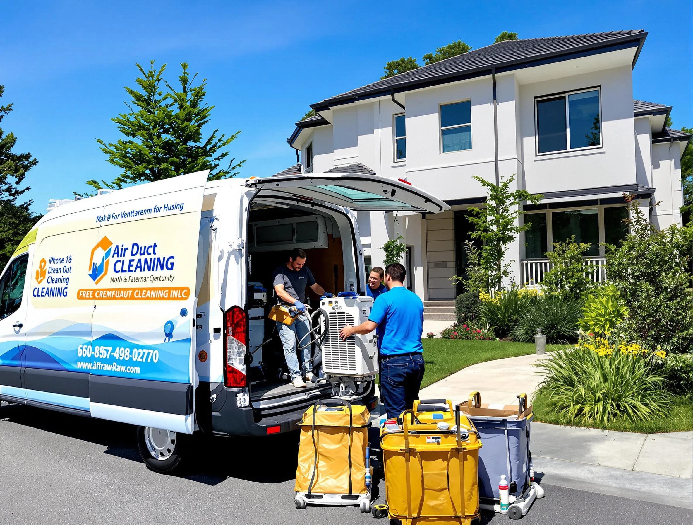 Brentwood Air Duct Cleaning technician performing professional air duct cleaning in Brentwood