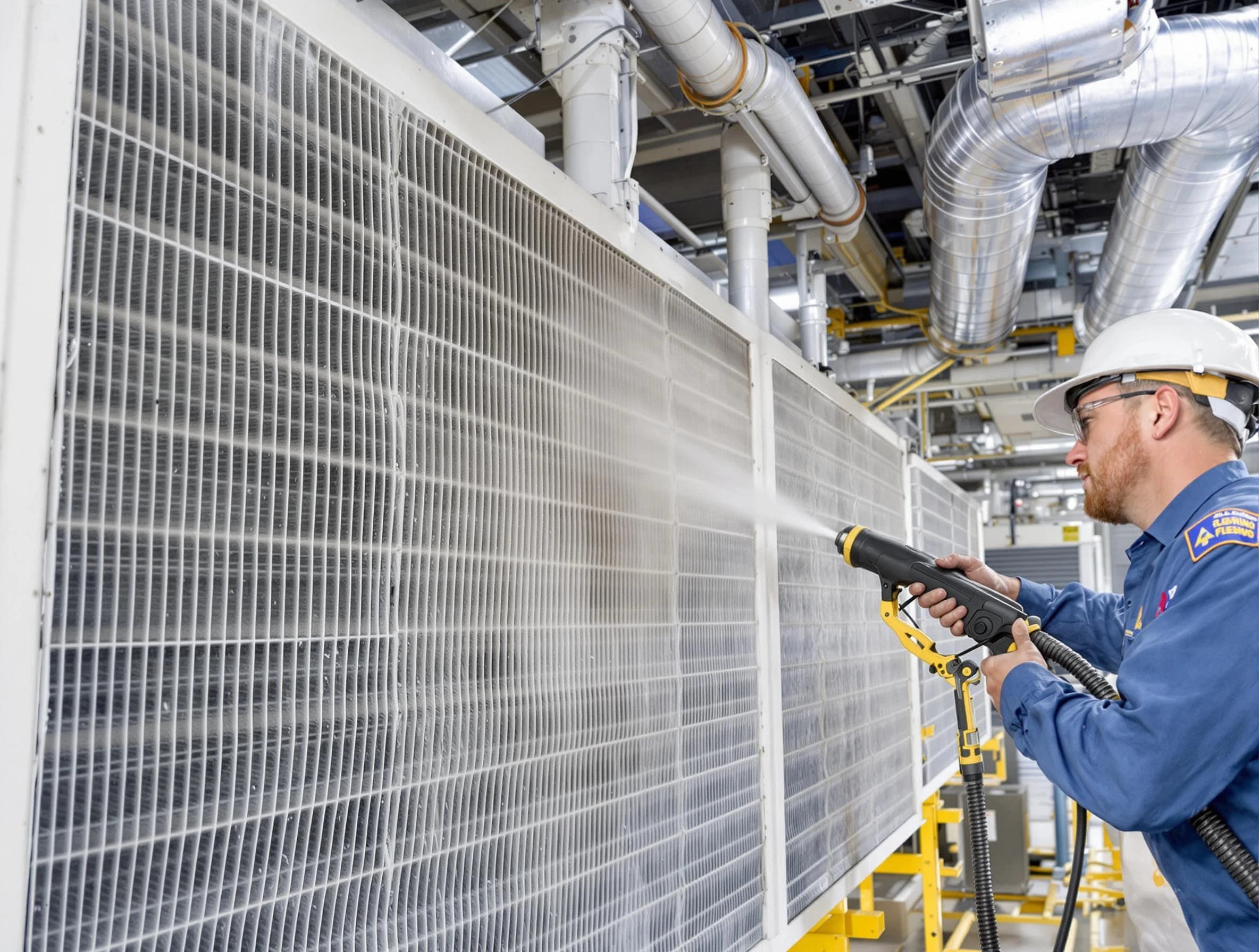 Professional commercial coil cleaning by Brentwood Air Duct Cleaning in Brentwood