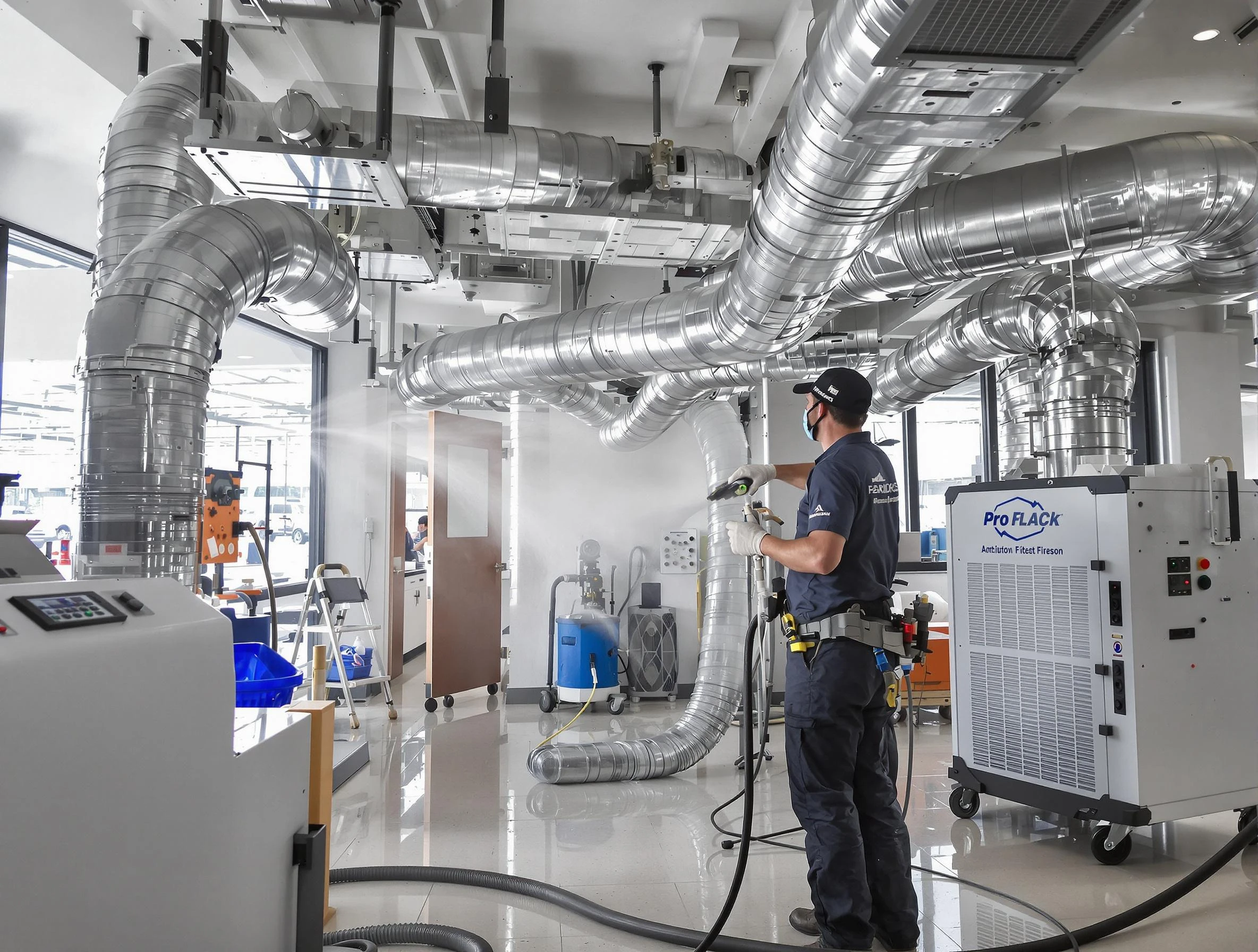 Negative Pressure Air Duct Cleaning in Brentwood