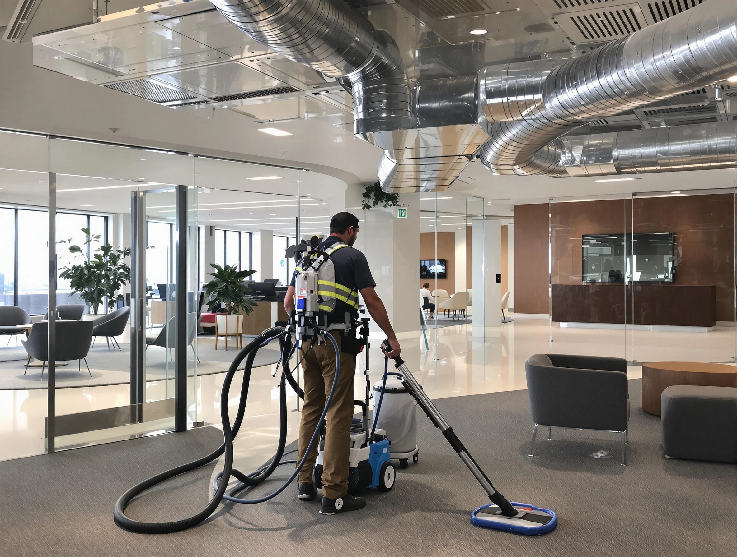 Commercial duct cleaning service by Brentwood Air Duct Cleaning in Brentwood